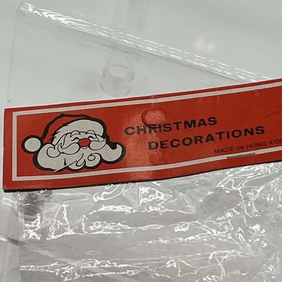 Vintage 3" Angel Blow Mold Ornament w/ Wings Hong Kong Original Package flocked - Picture 3 of 16